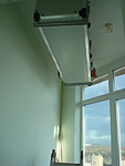 Монтаж ПВУ-350 на потолке